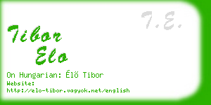 tibor elo business card